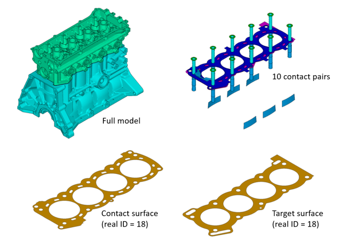 Engine Block Model With 10 Contact Pairs