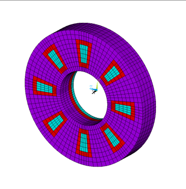Eight-Bladed Disk Model; Structural Displacements