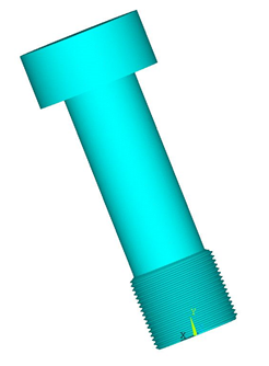 3D Model of a Threaded M120 Bolt