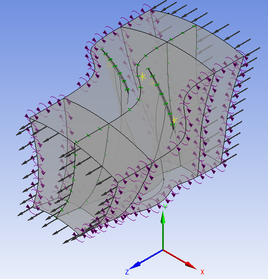 CFX Model Showing the Domain of the NASA Rotor 67 Fan