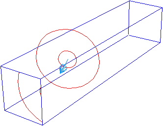Annulus projected onto a boundary region