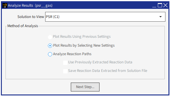 Analyze Results Panel