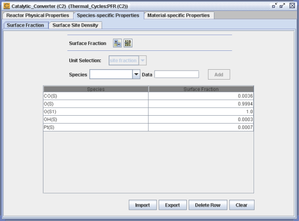 Catalytic_Converter (C2_R1)-Species-specific Properties-Surface Site Fractions