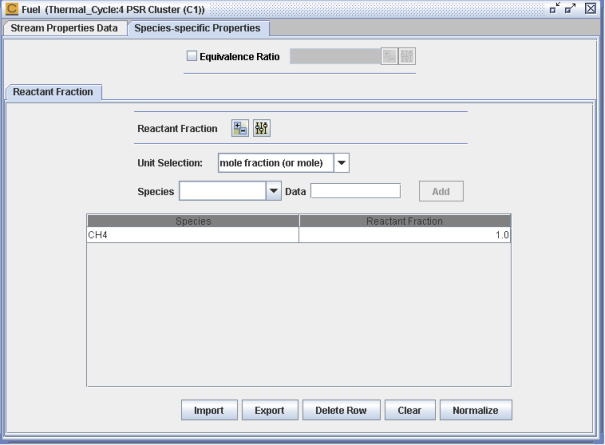 Fuel—Species-specific Properties