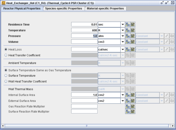 Heat_Exchanger_Hot (C1_R4)—Reactor Physical Properties