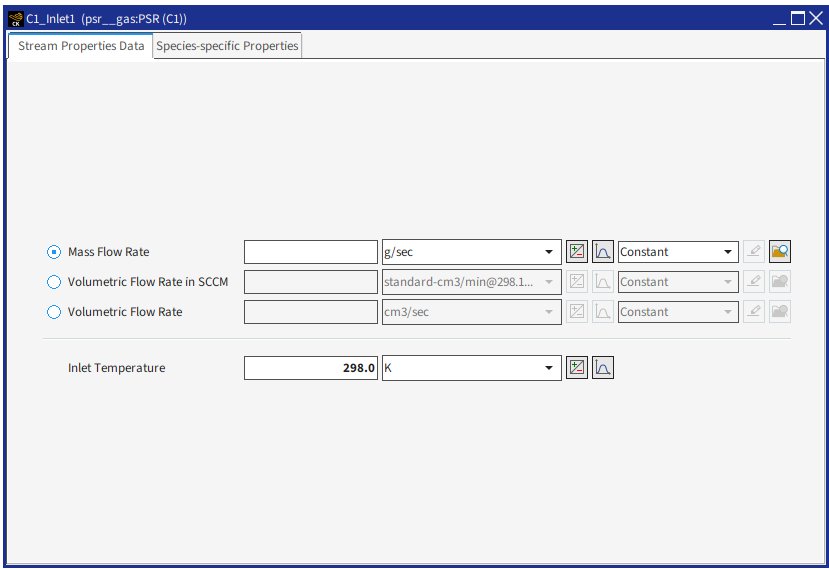 psr__gas.ckprj—Inlet Flow Parameters