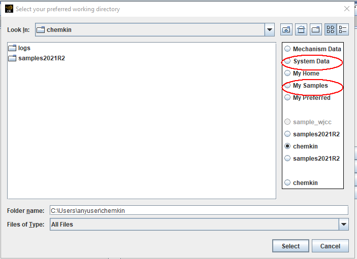 Thermal_Cycle Pre-processing—Select Working Directory