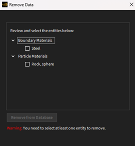 New dialog generated by “Review to Remove” button.