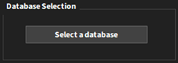 Material Storage options to open the database selection.