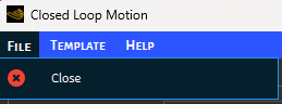 Closed Loop Motion options for File.