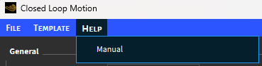 Closed Loop Motion options for Help.