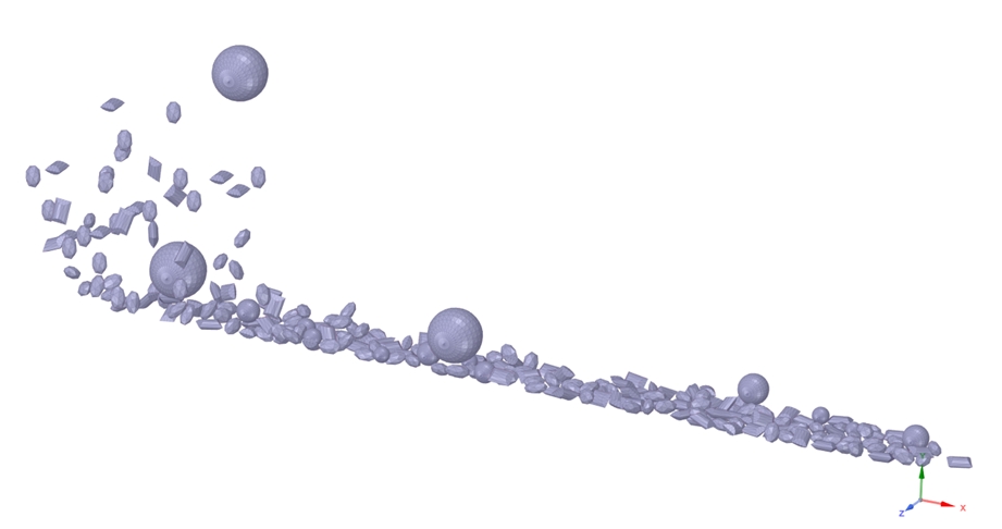Same particle bed represented as an .stl file.
