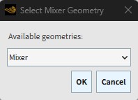 Mix Geometry Selection.