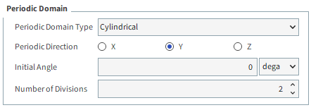 Domain Settings, Cylindrical Periodic Domain Type parameters
