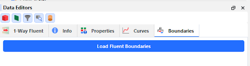 1-way Fluent Boundaries tab in the Data Editors.