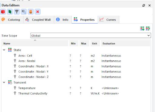 Additional transient properties for coupled walls.