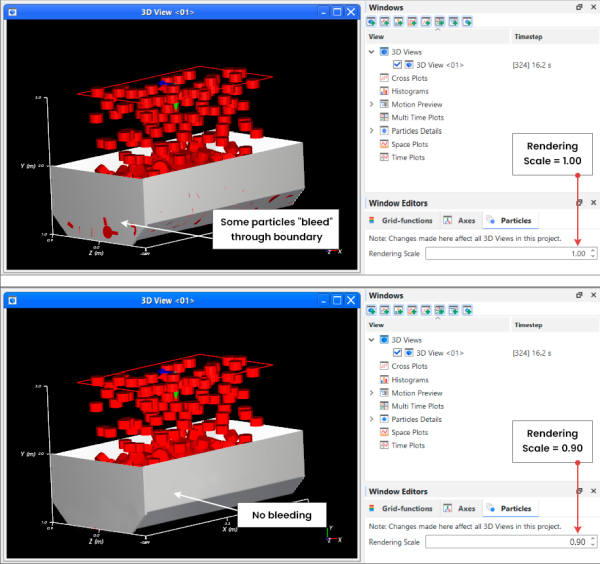 Particle rendering scale options