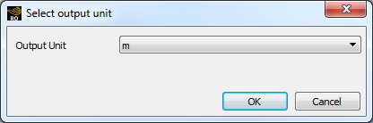 Select Output Unit dialog