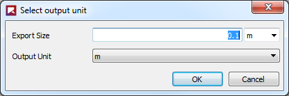 Select Output Unit dialog