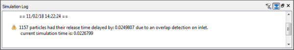 Example overlap warning found on the Simulation Log panel