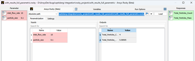 Ansys Rocky (Beta) Module Solver Settings