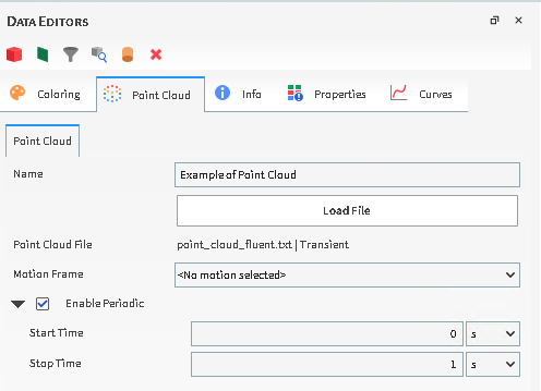 How to set the Time Periodic for the Point Cloud