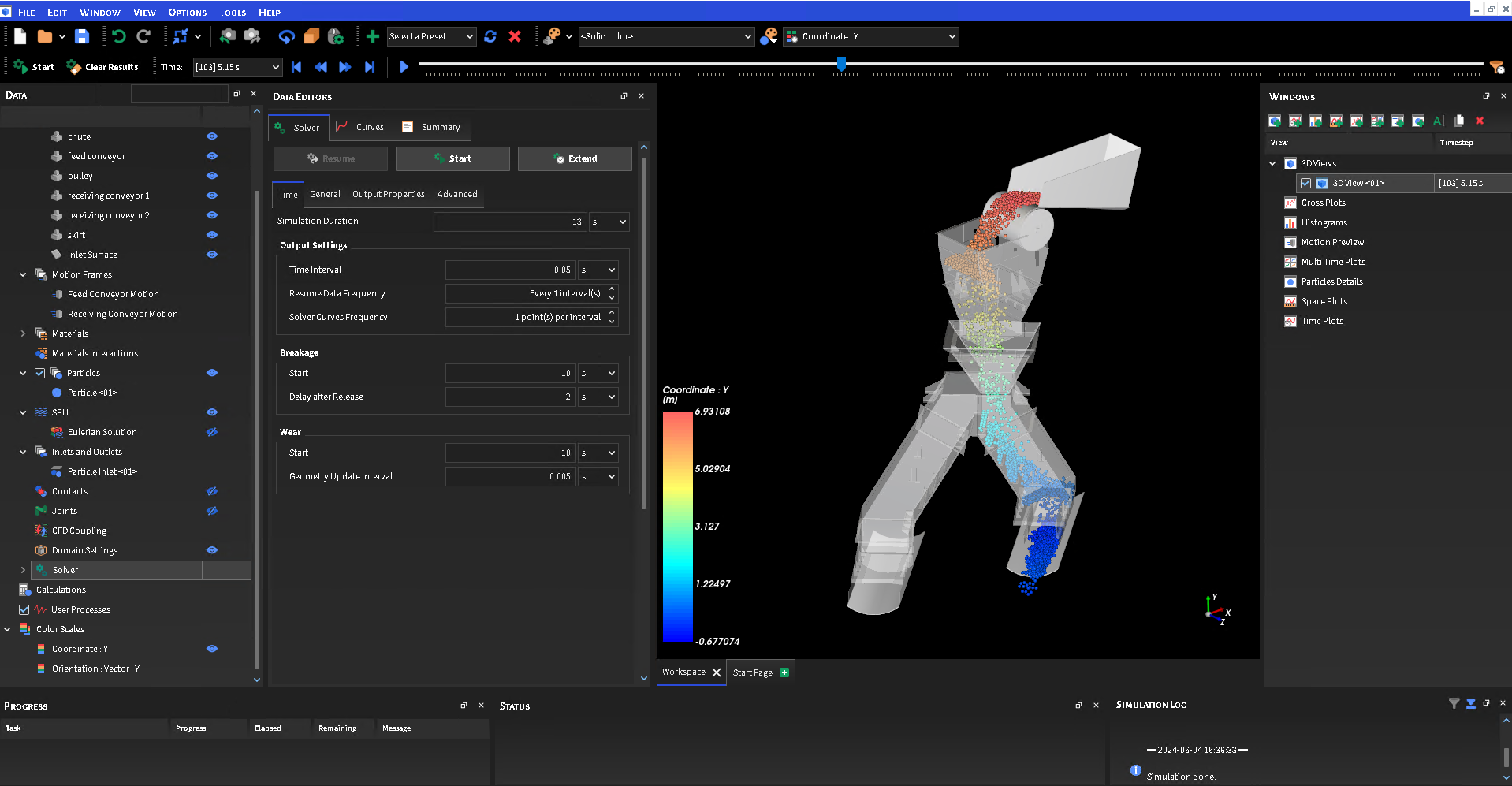 Tutorial 01 inside Ansys Rocky