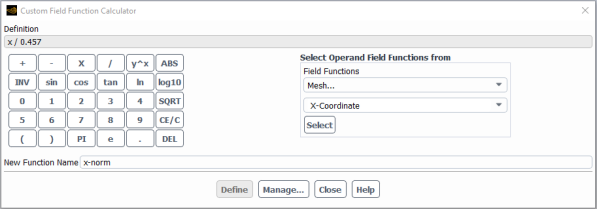 Custom Field Function Configuration Panel