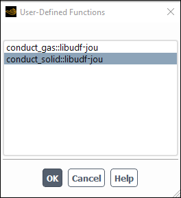 The User-Defined Functions Dialog Box