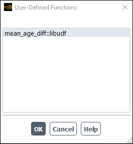 The User-Defined Functions Dialog Box