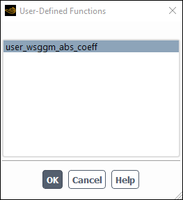 The User-Defined Functions Dialog Box