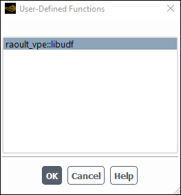 The User-Defined Functions Dialog Box