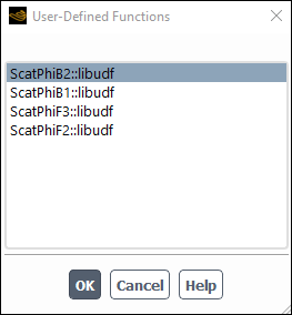 The User-Defined Functions Dialog Box