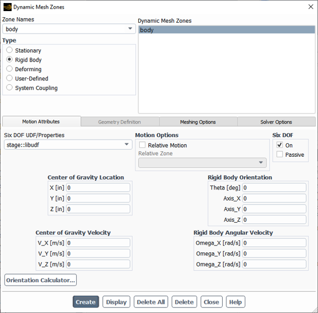 The Dynamic Mesh Zones Dialog Box