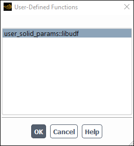 The User-Defined Functions Dialog Box