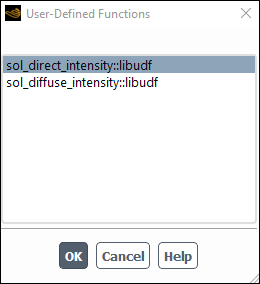 The User-Defined Functions Dialog Box
