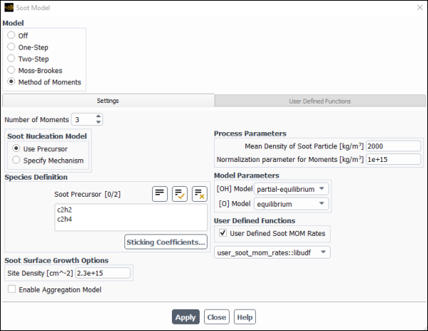 The Soot Model Dialog Box (User-Defined Soot MOM Rates)