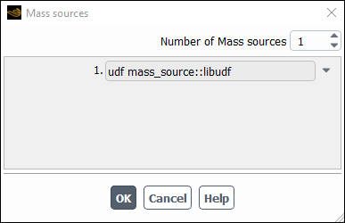 The Mass sources Dialog Box