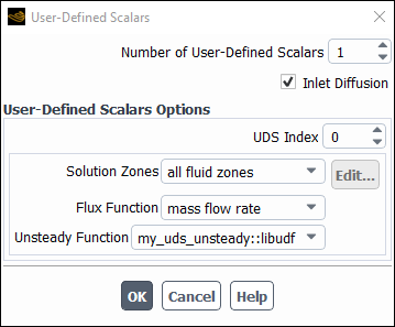 The User-Defined Scalars Dialog Box