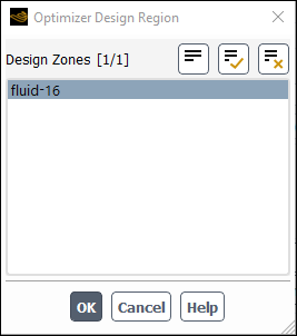 Optimizer Design Region Dialog Box