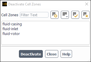 The Deactivate Cell Zones Dialog Box