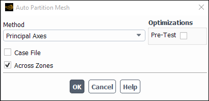 The Auto Partition Mesh Dialog Box