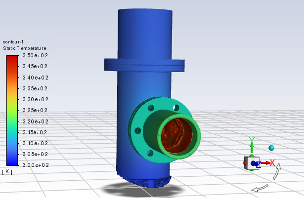 Example Temperature Contour on Volume Surface