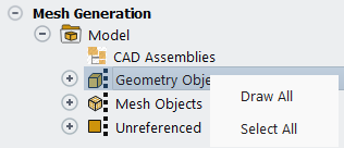 Global Object Level Menu