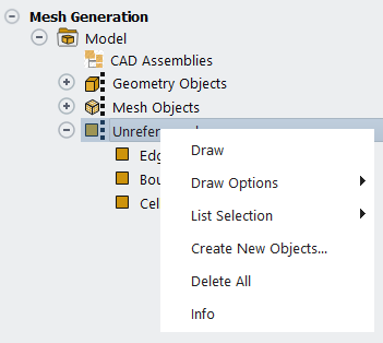 Unreferenced Zones Menu
