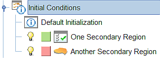 Examples of initialization items under Initial Conditions