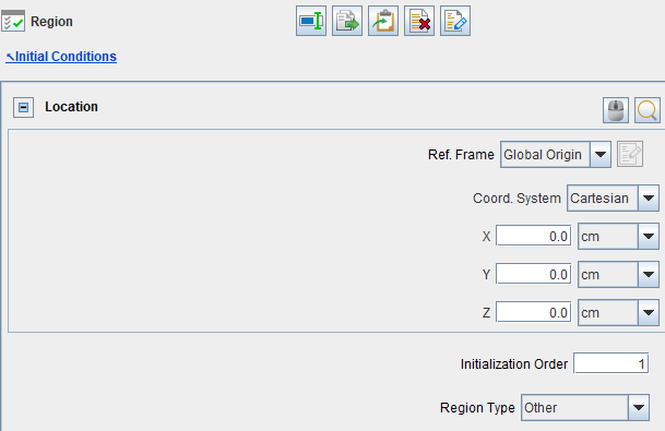 New Secondary Region from Material Point