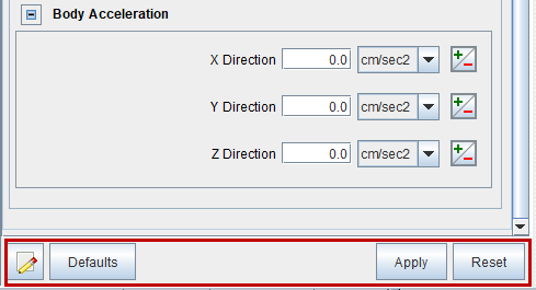 Editor panel’s standard buttons