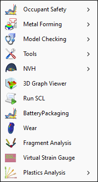 Application menu in the head menu.
