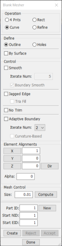 Blank Mesher - Curve